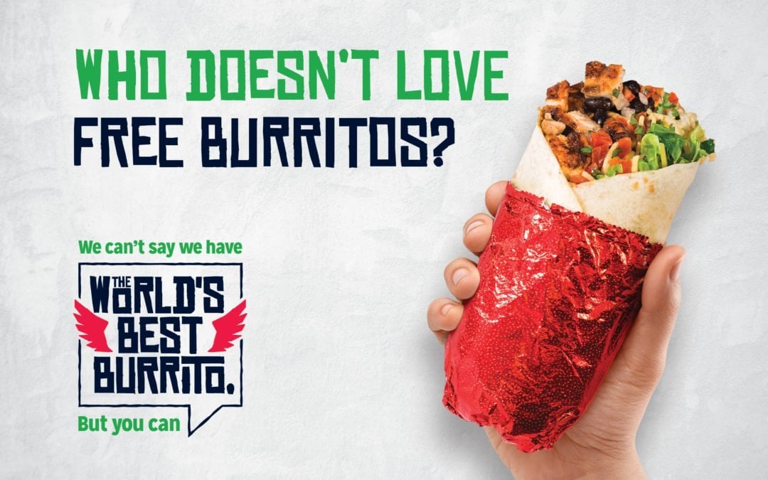 Everyone Loves a Free Burrito, right? Well, We’re Giving Away 50,000 Of Them